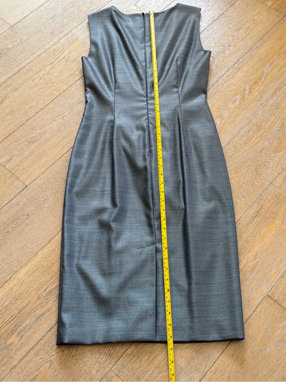 MaxMara Gray Ruched Midi Dress - Picture 11 of 11